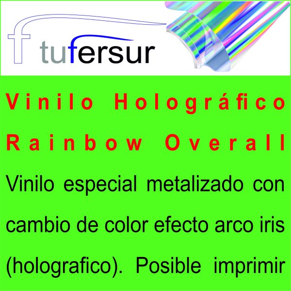 Vinilo Holográfico Rainbow Overall